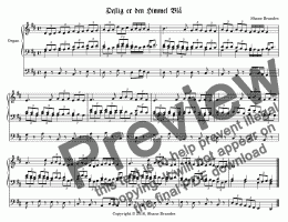 page one of Deilig er den himmel blå-Chorale Prelude