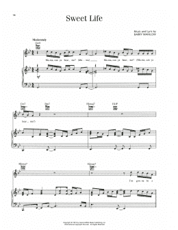page one of Sweet Life (Piano, Vocal & Guitar Chords (Right-Hand Melody))