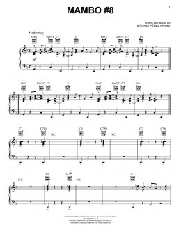 page one of Mambo #8 (Piano, Vocal & Guitar Chords (Right-Hand Melody))