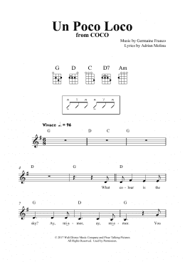 page one of Un Poco Loco (from Coco) (Ukulele)