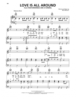 page one of Love Is All Around (Piano, Vocal & Guitar Chords (Right-Hand Melody))
