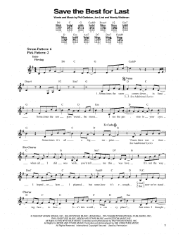 page one of Save The Best For Last (Easy Guitar)