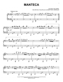 page one of Manteca (Piano Solo)