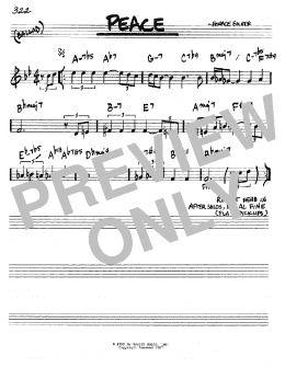 page one of Peace (Real Book – Melody & Chords – C Instruments)