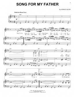 page one of Song For My Father (Piano, Vocal & Guitar Chords (Right-Hand Melody))