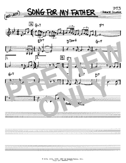page one of Song For My Father (Real Book – Melody & Chords – Bb Instruments)