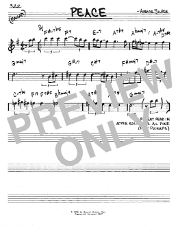 page one of Peace (Real Book – Melody & Chords – Eb Instruments)