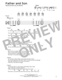 page one of Father And Son (Guitar Chords/Lyrics)