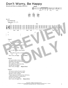 page one of Don't Worry, Be Happy (Solo Guitar)