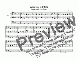 page one of Lasset uns mit Jesu ziehen - Chorale Prelude
