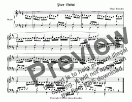 page one of Puer Nobis (IV) -Chorale Prelude