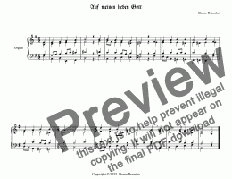 page one of Auf meinen lieben Gott (II) - Chorale Prelude