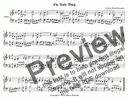 page one of Ein Fest Burg  - Chorale Prelude