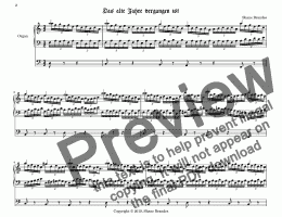 page one of Das alte Jahr vergangen ist - Chorale Prelude