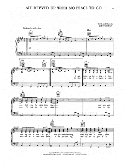 page one of All Revved Up With No Place To Go (Piano, Vocal & Guitar Chords (Right-Hand Melody))