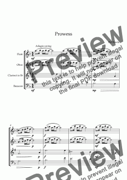 page one of Prowess - Wind Quartet