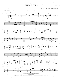 page one of Hey Jude (Xylophone Solo)