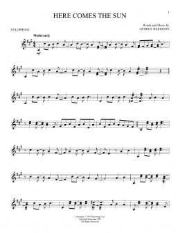 page one of Here Comes The Sun (Xylophone Solo)