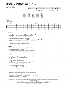 page one of Rocky Mountain High (Solo Guitar)