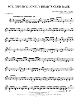 page one of Sgt. Pepper's Lonely Hearts Club Band (Xylophone Solo)