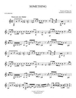 page one of Something (Xylophone Solo)