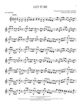 page one of Let It Be (Xylophone Solo)