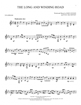 page one of The Long And Winding Road (Xylophone Solo)
