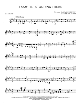 page one of I Saw Her Standing There (Xylophone Solo)