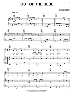 page one of Out Of The Blue (Piano, Vocal & Guitar Chords (Right-Hand Melody))