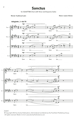 page one of Sanctus (Choir)