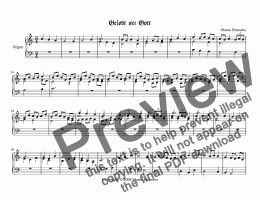 page one of Gelobt sei Gott in höchsten Thron (III) - Chorale Prelude