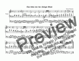 page one of Nun bitten wir den Heiligen Geist - Chorale Prelude