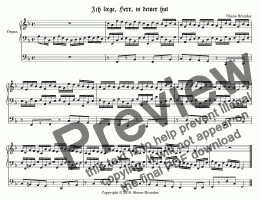 page one of Ich liege, Herr, in deiner hut - Chorale Prelude