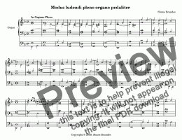 page one of Modus ludendi pleno organo pedaliter