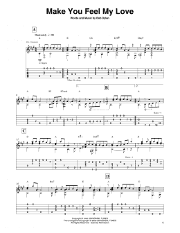 page one of Make You Feel My Love (Solo Guitar)