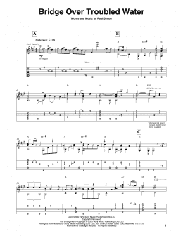 page one of Bridge Over Troubled Water (Solo Guitar)