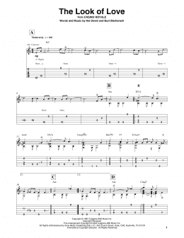 page one of The Look Of Love (Solo Guitar)