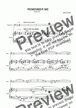 page one of Remember Me (euphonium)