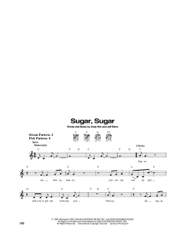 page one of Sugar, Sugar (Easy Guitar)