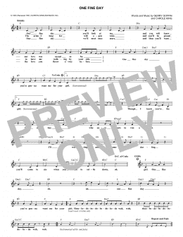page one of One Fine Day (Lead Sheet / Fake Book)