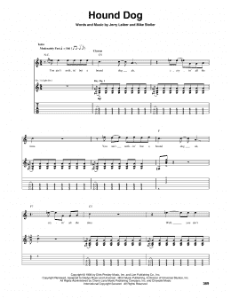 page one of Hound Dog (Guitar Tab)