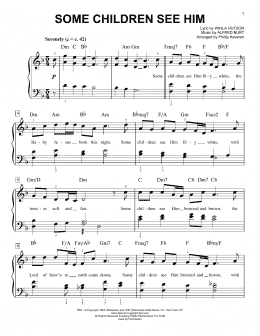 page one of Some Children See Him (Easy Piano)