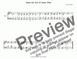 page one of Erhalt uns Herr, bei deinem Wort (XII) - Chorale Prelude