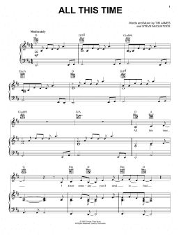 page one of All This Time (Piano, Vocal & Guitar Chords (Right-Hand Melody))