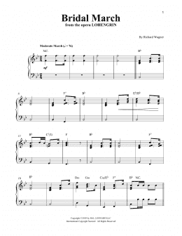 page one of Wedding March (Bridal Chorus) (Easy Piano)