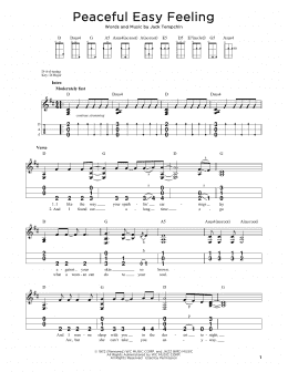 page one of Peaceful Easy Feeling (Dulcimer)