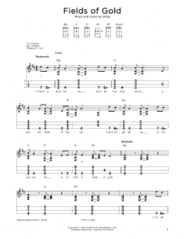 page one of Fields Of Gold (Dulcimer)