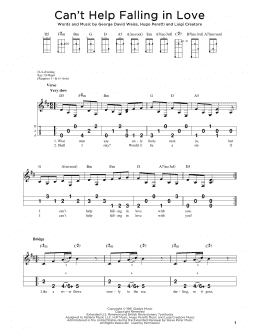 page one of Can't Help Falling In Love (Dulcimer)