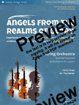 page one of Angels from the Realms of Glory (String Orchestra)
