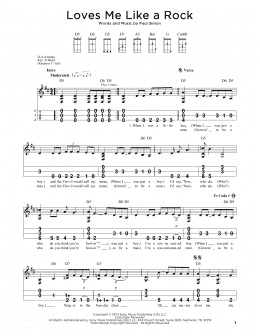 page one of Loves Me Like A Rock (Dulcimer)